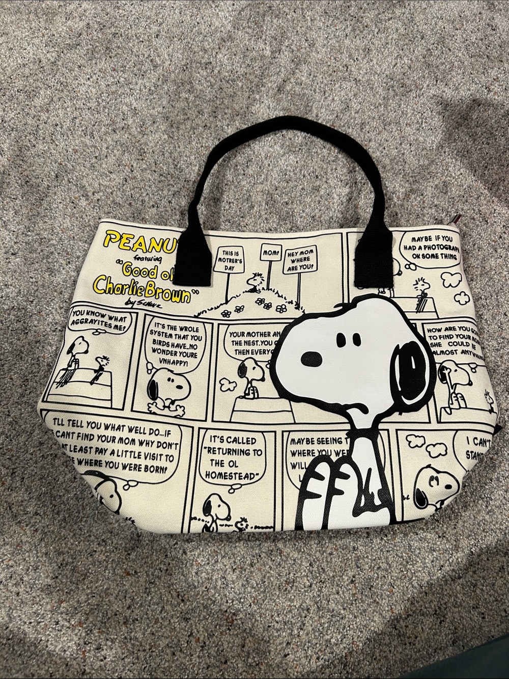 Peanuts Bag with Zipper Closure